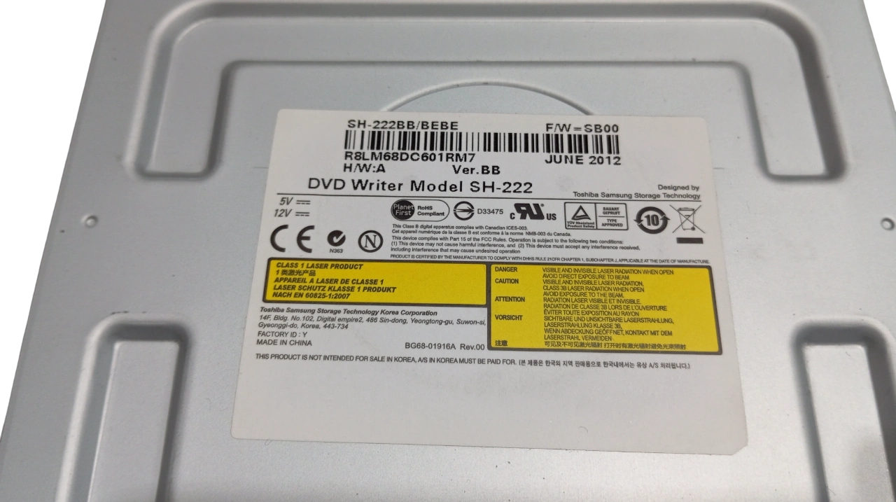 Samsung Uyumlu Sh-222 Dvd Writer Model Sh-222bb/bebe Sata Siyah Dvd Yazıcı