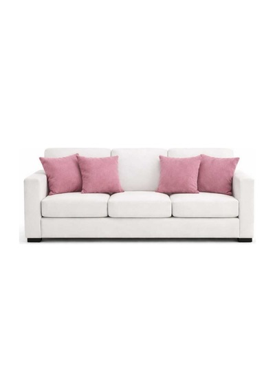 Kadife Dokulu Açık Gülkurusu Kırlent Yastık Kılıfı 2 Adet 45 X 45 Cm