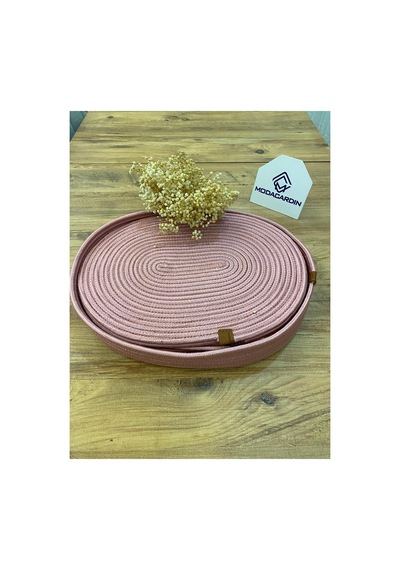 Jüt Hasır Amerikan Servis Oval Supla 6 Lı Pembe Pembe