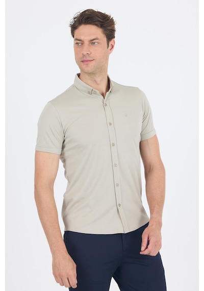 İmza Gri İtalyan Düğmeli Yaka Kısa Kol Cepsiz Slim Fit Gömlek 1004250255 Gri İmza Gri İtalyan Düğmeli Yaka Kısa Kol Cepsiz Slim Fit Gömlek 1004250255 Gri