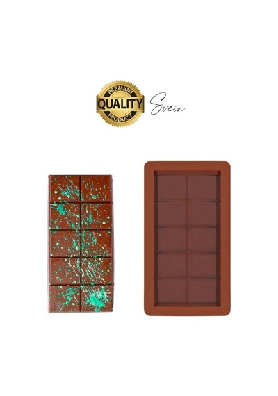10 Bölmeli Dubai Çikolatası Kalıbı Silikon Bpa Free Kek Yapma Yıkanabilir Isıya Dayanıklı Esnek Standart
