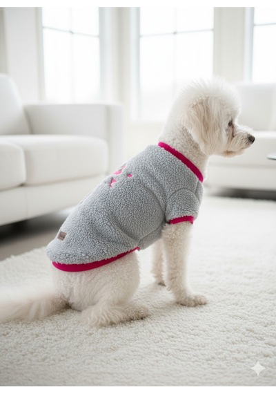 Kedi - Köpek İşlemeli Welsoft Kışlık Sweat - Kıyafet