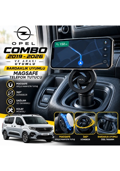 Opel Combo 2019-2026 Ve Arası Uyumlu Araç Içi Premium Telefon Tutucu - Araba Telefon Tutacağı Havalandırma Için