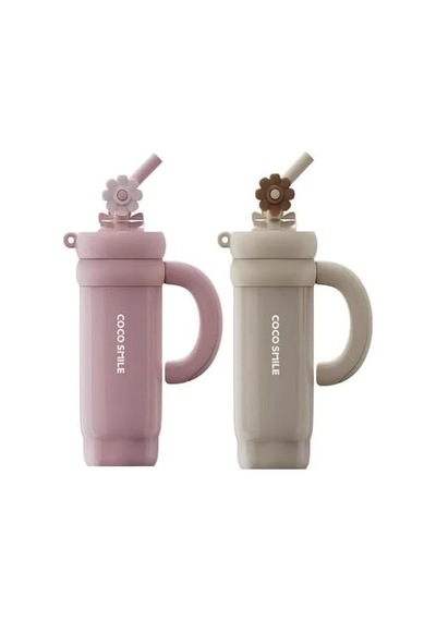 Vagonlife 950 Ml Çelik Termos - Cocosmile 950 Ml Vakumlu Paslanmaz Çelik Termos Pembe Çok Renkli