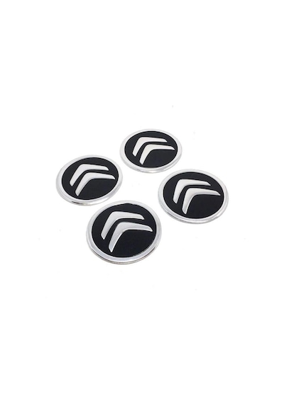 Citroen Alüminyum Jant Göbeği Yapıştırma Siyah 60Mm 4 Adet