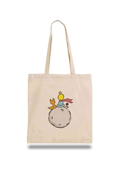 Bez Çanta Küçük Prens Little Prince Gezegen Moon And Bej