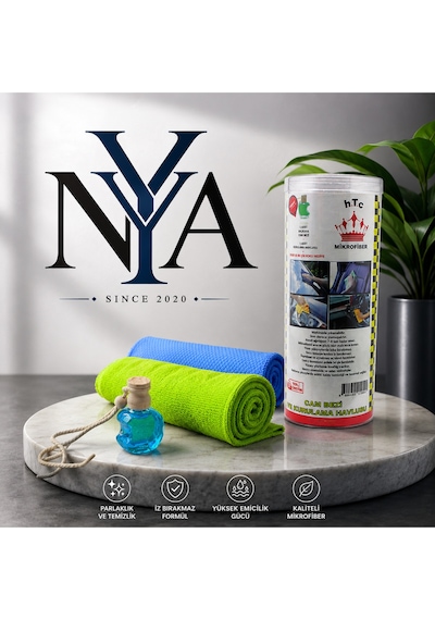 Mikrofiber Cam Bezi & Kurulama Havlusu Seti Oto Kokusu Hediyeli
