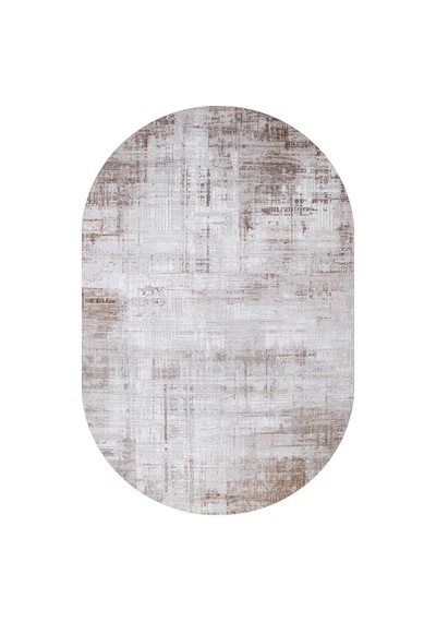 Alya Modern Tasarım Makine Oval Halı 20440 Bej Kahve