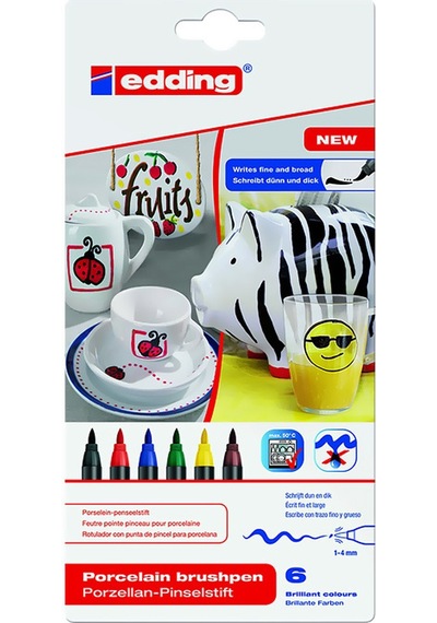 Edding 4200 Porselen Kalemi Standart 6Lı Set