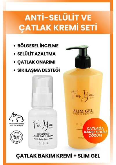 Slim Jel Slim Gel Selülit Jeli Ve Çatlak Oluşumunu Azaltmaya Yardımcı Çatlak Kremi & Çatlak Seti
