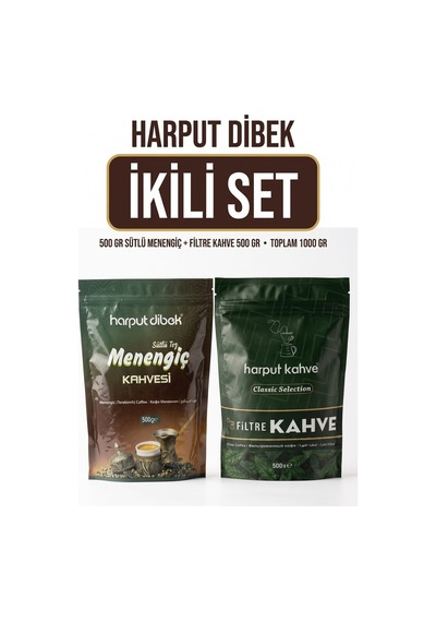 İkili Set 500 Gr Sütlü Toz Menengiç Kahvesi + 500 Gr Filtre Kahve Toplam 1000 Gr Diğer