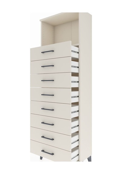 Arges Dolap Tek Raflı 8 Çekmeceli 60x30x182 Aytaşı-aytaşı Aytaşı