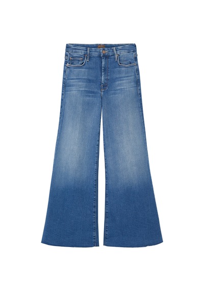 Mother Denim Yırtık Kenarlı Geniş Paça Kot Pantolon Çalış Hard Oyna Hard