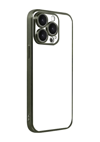 Apple iPhone  Uyumlu,  15 Pro Max Razer Lensli Silikon - Yeşil
