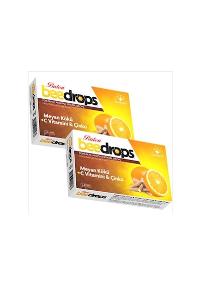 2 Adet Balen Meyan Kökü C Vitamini Çinko Portakal Aromalı 24drops