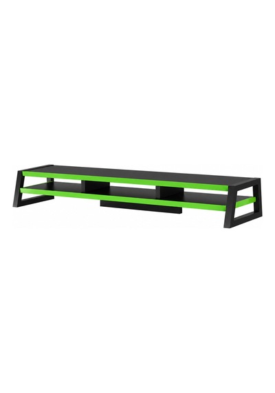 Tıtan Çift Monitör Yükseltici Stand, Gaming Oyuncu Monitör Standı, Masaüstü Ekran Yükseltici Ve Düzenleyici Raf Siyah-yeşil