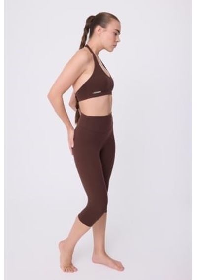 Hıghrıse Comfortflex Yüksek Bel Kapri Spor & Aktif Yaşam Taytı-2837 Kahverengi