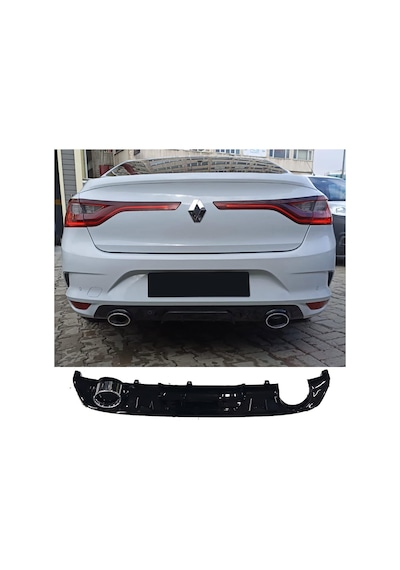 Renault Megane 4 Difüzör Siyah İthal Plastik 2016 2017 2018 2019 2020 Megan Difizör Ek