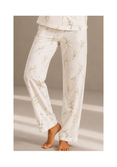 Fit Women Kadın Kısa Kol Rahat Kalıp Şık Çok Renkli Pijama Takımı