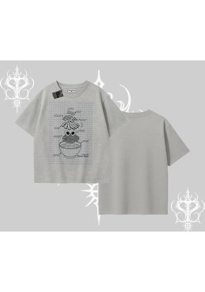 Tarzsokak Oversize Tshirt Noodle Theory Hand Drawn Concept Gri