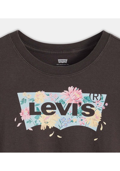 Levi's Kadın Logo Baskılı Kısa Kollu Günlük Tişört - 005gv-0020 Gri