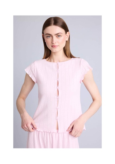 Defacto Regular Fıt Kısa Kollu 2li Takım H5915ax26smpn186 Pembe-pn186