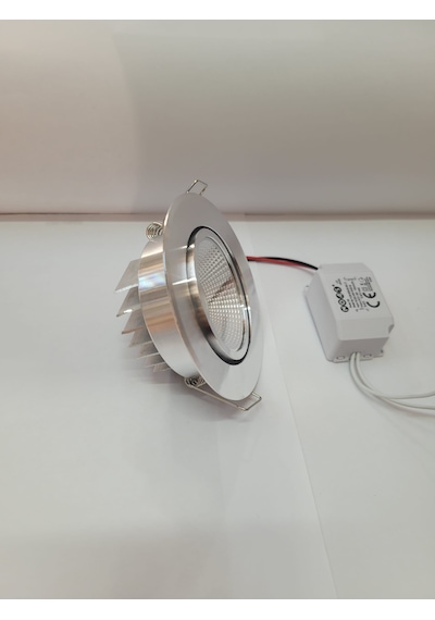 Noas 5 Watt Krom Kasa Beyaz Işık Trafolu Cob Led Spot 10 Lu Paket