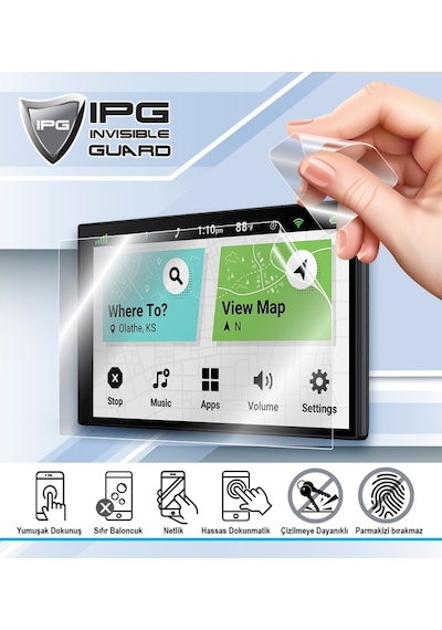 Garmin Dezl Otr800 / Lgv800 Görünmez Ipg Hydrogel İnce Tpu Ekran Koruyucu