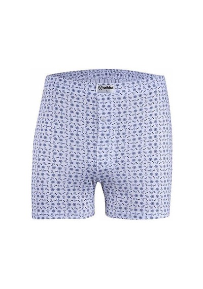 3'Lü Yıldız 35 Emprime Penye Desenli Erkek Boxer