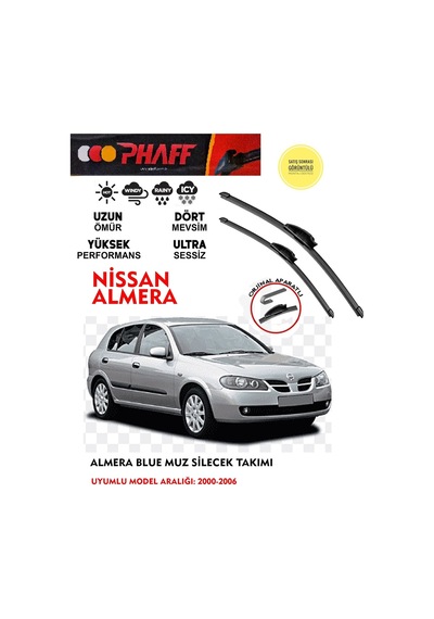 Nissan Almera Ön Cam Muz Silecek Takımı 2005 Model Araca Özel Aparat