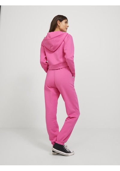 Jack & Jones Kadın Logolu Sweat Pantolon - Abbie - 12223960 Carmine Rose Çok Renkli
