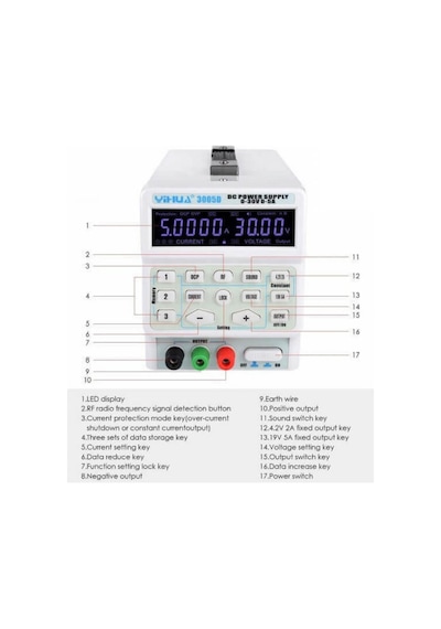 Yihua 3005D Güç Kaynağı 5A 0.30V Program Kontrollü Dc Psu