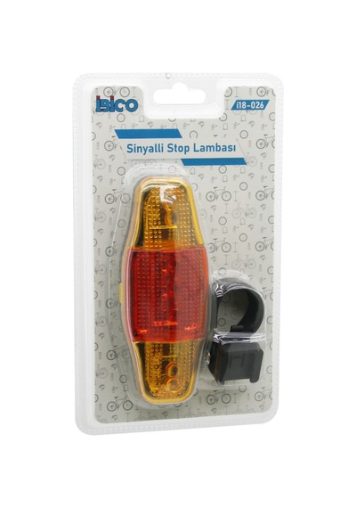 Bisiklet Stop Lambası - Sinyalli, Pilli Sarı