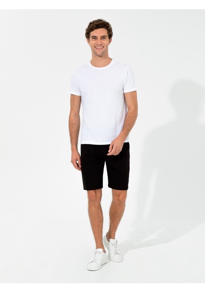 Cacharel Siyah Comfort Fit Örme Şort