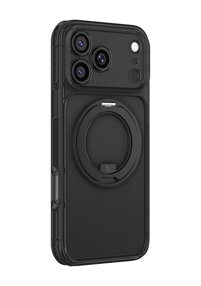 Apple iPhone Uyumlu 18 Pro Max Kılıf M-safeli Airbag Standlı Lens Korumalı Amazingthing Titan Pro Magspin Siyah