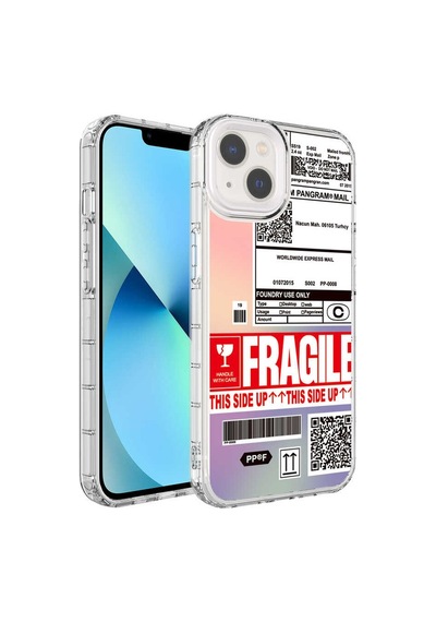 Apple Uyumlu iPhone 14 Plus Kamera Korumalı Renkli Desenli Sert Silikon Zore Korn Kapak