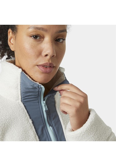 Helly Hansen Polar Imperial Pile Zip Pullover Kadın Beyaz Dik Yaka Sweatshirt Beyaz