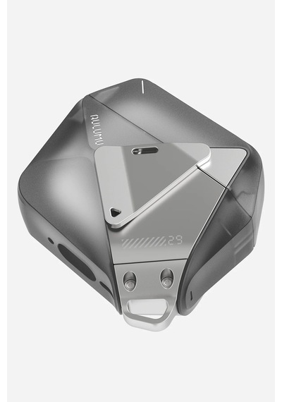 Apple Uyumlu Airpods 4 Geometrik Desenli Kilitleme Mekanizmalı Ve Askı İpli Kılıf A29 Antrasit