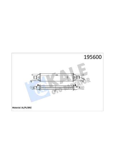Kale 010cac040 Turbo Radyatörü Intercooler Lınea 1.3jtd 450x101x50 Al Al Sistem 51785221