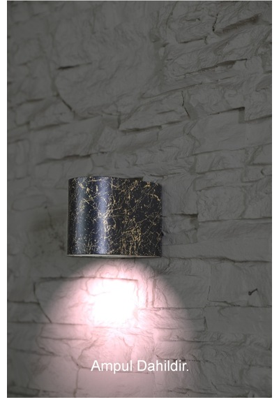 Kırmızı Işık Led Iç - Dış Mekan Dekoratif Modern Lüks Aplik Gold