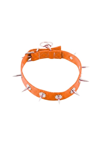 Savex Pet Dokuma Çivili Köpek Boyun Tasması - 4 x 70 Cm - Turuncu