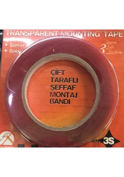 Çift Taraflı Uyumlu Şeffaf Bant 3s 1cm X 5m / Yaba05