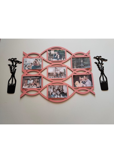 Modern Çoklu Çerçeve 7 Fotoğraflık Kişiye Özel Renk 3 Lü Set