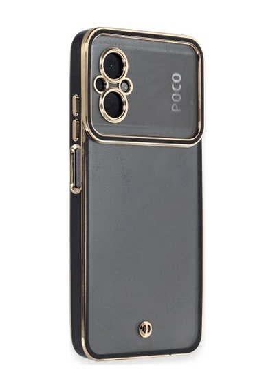 Poco M5 Kılıf Liva Lens Silikon - Siyah Çok Renkli