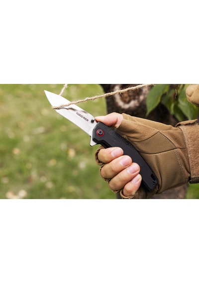 Swisstech G10 Folding Knife-satin Polish Siyah