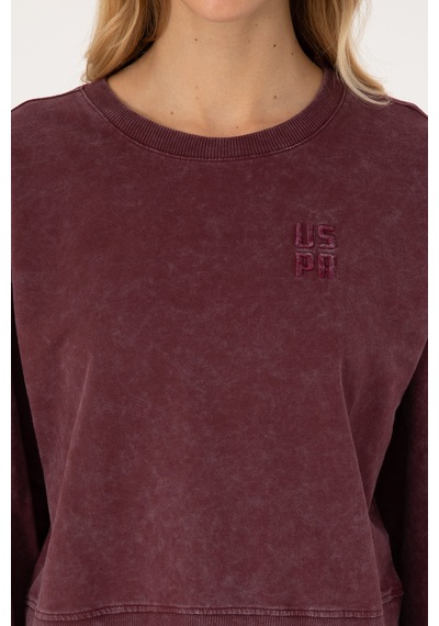 U.s. Polo Assn. Kadın Plum Sweatshirt 50314186-vr177 New Plum