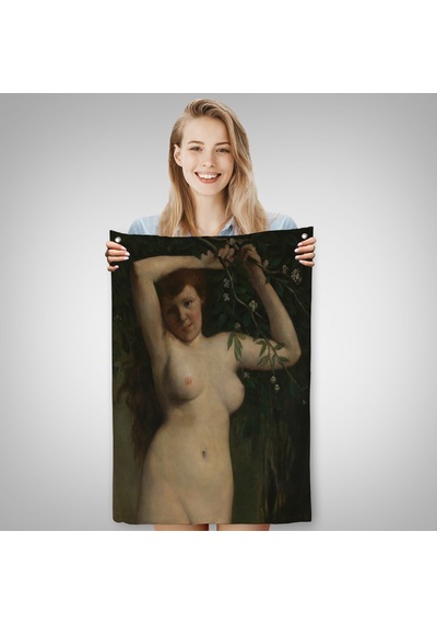 Gustave Courbet - Dallara Tutunan Nü Kadın Duvar Örtüsü-7364