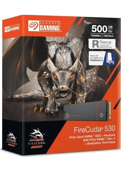 Seagate Firecuda 530 Ssd - Gen4 Heatsink 7300mb/s 500 Gb