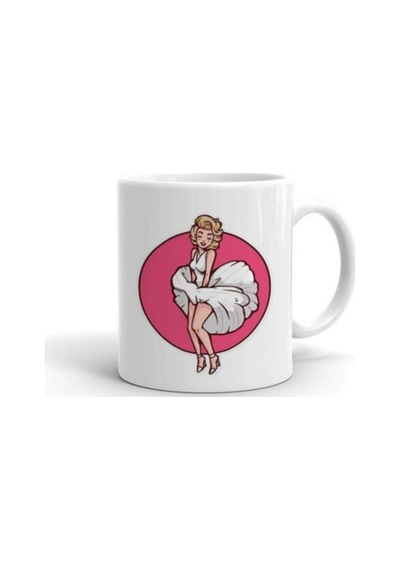 Marilyn Monroe Baskılı Kupa Bardak Beyaz
