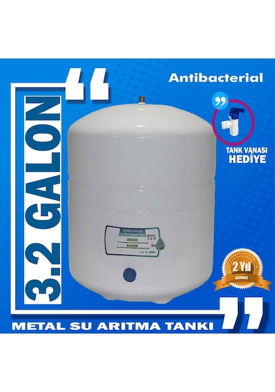 Reverse Osmosis Tezgahaltı Su Arıtma Cihazı Çelik 3.2 Tank - Vana